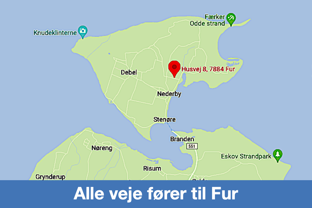 alle veje foerer til fur og overnatning i ferielejlighed på Husvej 8.